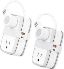 2 Pack 4ft Cord Travel Power Strip Bar GaN 45 W USB C Ports 4 Outlets 2 USB Port picture