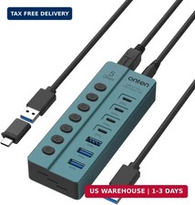 Onten 7-PortUSB 3.0 USB-C Hub, 5Gbps High - Speed Data Transfer, Independent Swi picture