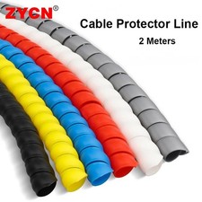 2Meters Spiral Cable Protector Line Organizer Tube Motorcycle Wire Protect Sleev picture