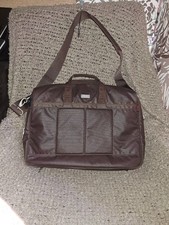 HEDGREN-UTOPIA 14L-Padded Laptop Messenger Travel Bag-Brown-Quilted-Near Mint picture