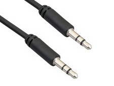 50ft Ultra Slim 3.5mm Male to Male Stereo Audio AUX Cable, Black picture
