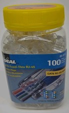 Ideal 85-377J CAT6 Feed-Thru Modular Plugs, 100/Jar picture