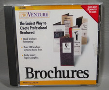 Vintage 1999 ProVenture Brochure Maker for Windows 3.1/95/98 CD ROM Made In USA picture