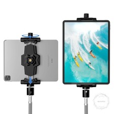 iPad and Phone Tripod Mount Adapter with Ball Head, iPad Holder for Tripod, 360 picture