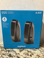Logitech S120 Stereo Speakers 4.4W Slim Compact Design Clear Sound PC & Laptop picture