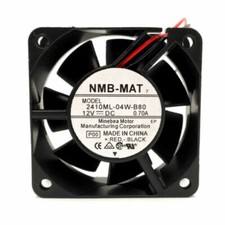 1pc 6CM 12V 0.70A 2-wire Gale Volume Double Ball Fan 2410ML-04W-B80 6025 picture