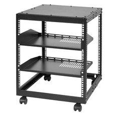 12U 4-Post Open Frame Server Rack 15-40in Adjustable Depth with Casters picture
