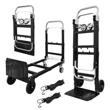 3-in-1 Aluminum Hand Truck Dolly, 600 lbs Heavy Duty Folding Trolley with Uni... picture