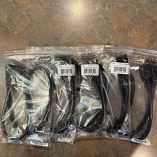5 (QTY of 5 Total)  New C2G 3ft C14 Male to C15 Power Cable  - 14AWG - Black  picture