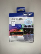 Brother Genuine LC401XL Cyan Magenta Yellow Ink Cartridges LC-401 05/2028 Sealed picture