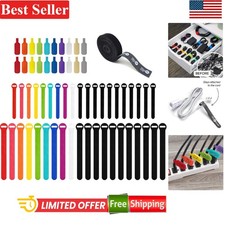Cable Management Bundle 40Pcs Heavy Duty Reusable Cable Ties & Labels picture