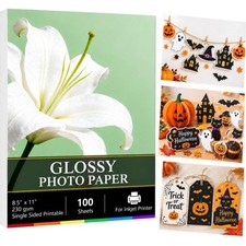 Vivid Color Fast Dry Glossy Letter Size Single Sided Photo Paper 61lb 100 PCS picture