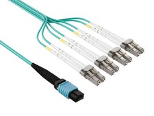 OM4 MTP/4xLC Duplex 50/125 Type B Multimode Fiber Optic Cable - 1/2/3/4/5 to 30m picture