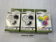 Dell Series 5 Black Tri-Color Set (3) J5566 J5567 NEW OEM Genuine Sealed 922 924 picture