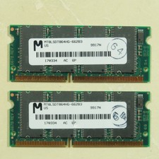 Micron 128MB 64MB x 2 PC66 144 Pin SODIMM SDRAM MT8LSDT864HG-662B3 66MHz Non-ECC picture