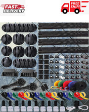 300PCS Cable Management Kit,4 Cable Sleeve 35 Cable Clips with 11Cord Holders,15 picture