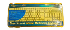 Vintage iConcepts Direct Access Multimedia Keyboard PS/2 Open Box Windows 95 XP picture