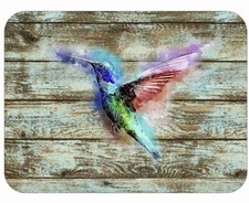 HummingBird Wild Life Flower Art Colorful  Art Mousepad 7 x 9 Art mouse pad picture