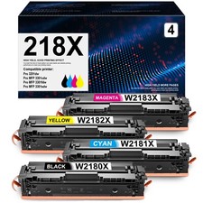 4 Pack Compatible 218X Toner with Chip for HP MFP 3301 3201 Printers picture