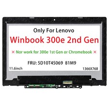 For Lenovo Winbook 300e 2nd Gen LCD Touch Screen with Bezel 11.6in HD 5D10T45069 picture