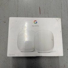 Google Nest Wifi Pro Wi-Fi 6E AXE5400 Mesh Router 2-Pack Snow GA03689-US NEW picture