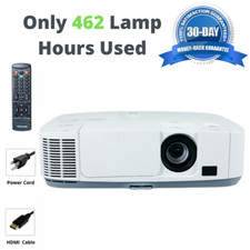 NEC NP-P401W WXGA 4000 ANSI Lumens 3LCD HD HDMI LAN -Only 462 Hours Used bundle picture