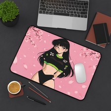 Anime Girl Sakura Desk Mat Mouse Pad | 2 Sizes | Pink Cherry Blossom Art picture