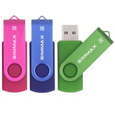 3 Pack 32GB Memory Stick USB 2.0 Flash Drives Swivel Thumb Drive Pen Drive (3... picture