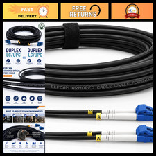 25m Armored Fiber Optic Cable LC/UPC to LC/UPC OS2 Singlemode Duplex 9/125μm LSZ picture