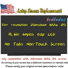 For BOE NE156QHM-NY1 V8.2 165Hz 40pin QHD 2560x1440 IPS LCD Non-Touch LED Screen picture