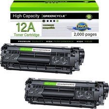 greencycle Q2612A Toner Cartridge Replacement Compatible for HP 12A Black Ton... picture