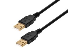 Monoprice USB 2.0 USB-A to USB-A 28/24AWG Gold Black 6ft 5443 A04 picture