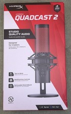HyperX QuadCast 2 USB Microphone Black Tap-to-Mute Shock Mount PC Mac PS5 Sealed picture