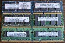 Lot Of 6 Ddr3 Laptop Ram Sticks 2gb And 1gb picture