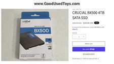 CRUCIAL BX500 4TB SATA SSD NEW Sealed Ships Fast picture