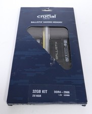 Lot of 2 Crucial Ballistix 16GB (32GB total) DDR4-2666 1.2V UDIMM Desktop RAM picture