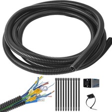 1/4 Inch Wire Loom Split Tubing - 15 ft Cord Protector Electric Wires Covers, Au picture