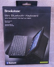 Brookstone Mini Bluetooth Keyboard With Tech-Weave For iPad Mini Tablet 