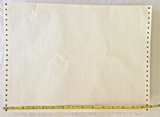 Vtg Continuous Dot Matrix Printer Paper 14 7/8 x 11 Tractor Fed White 500+sheets picture