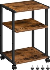 Printer Stand, 3-Tier Under Desk Rolling Cart with Storage Shelf, Heavy Duty ... picture