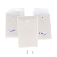 Hubbell NP13OW Office White 1-Gang Blank Standard Wallplate Cover Box Mount 25pc picture