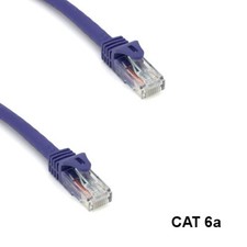 KNTK Purple 2ft Cat6a UTP Patch Cable 24AWG Panel Router Ethernet RJ45 Network picture