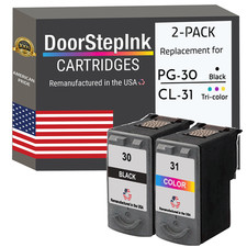 DoorStepInk Compatible Ink Cartridge For Canon PG-30 Black and CL-31 Color-USA picture