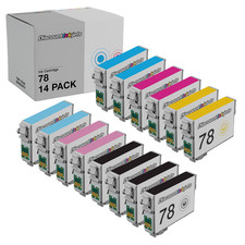 14PK T078 COLOR BLACK for EPSON 78 Ink Cartridge Set Stylus R260 R280 R380 RX580 picture