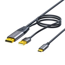 NEXHYPE DisplayPort to USB-C Cable with Power 6.6ft for PC AR 6.6 feet picture