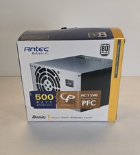 Antec Basiq BP500U open box 500 watts power supply dual + 12 V output circuits  picture