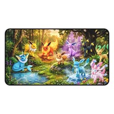 Eeveelution Pokemon Enchanted Forest Desk Mat Umbreon Sylveon Vaporeon Mouse Pad picture