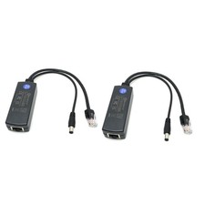 2pcs 5.5x2.1mm DC 48V to 5V 2.4A Active PoE Splitter 802.3af for 5V IP Cameras picture