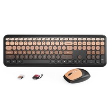 HotFox Wireless Keyboard and Mouse Combo, Full-Size Retro Typewriter Keyboard picture
