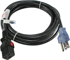 Conntek 8F515LC19 8Ft 15-Amp U.S 3-Prong Plug Power Supply Cord with Push Lock picture